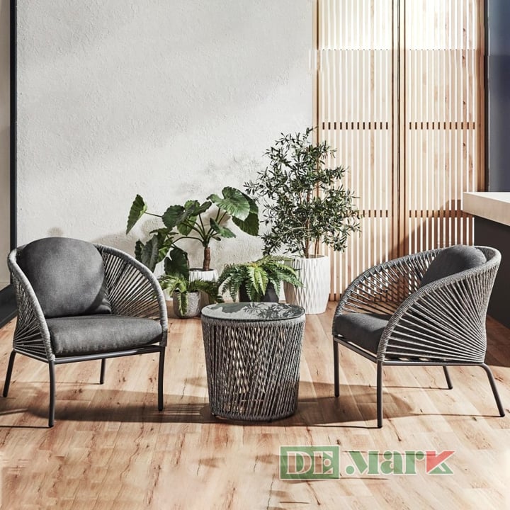 Bộ bàn ghế ban công dây dù 2051