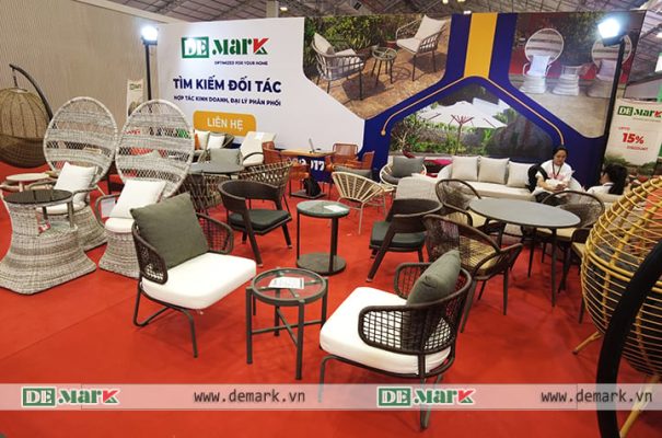 Bộ bàn ghế giả mây sân vườn cao cấp giá xưởng
